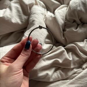 Pandora silver charm bangle bracelet